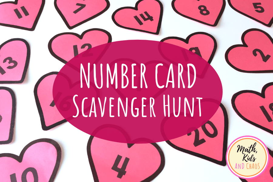 Number card scavenger hunt