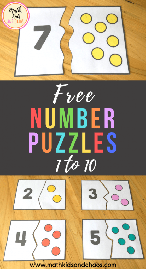 Printable Number Puzzles {1-10}