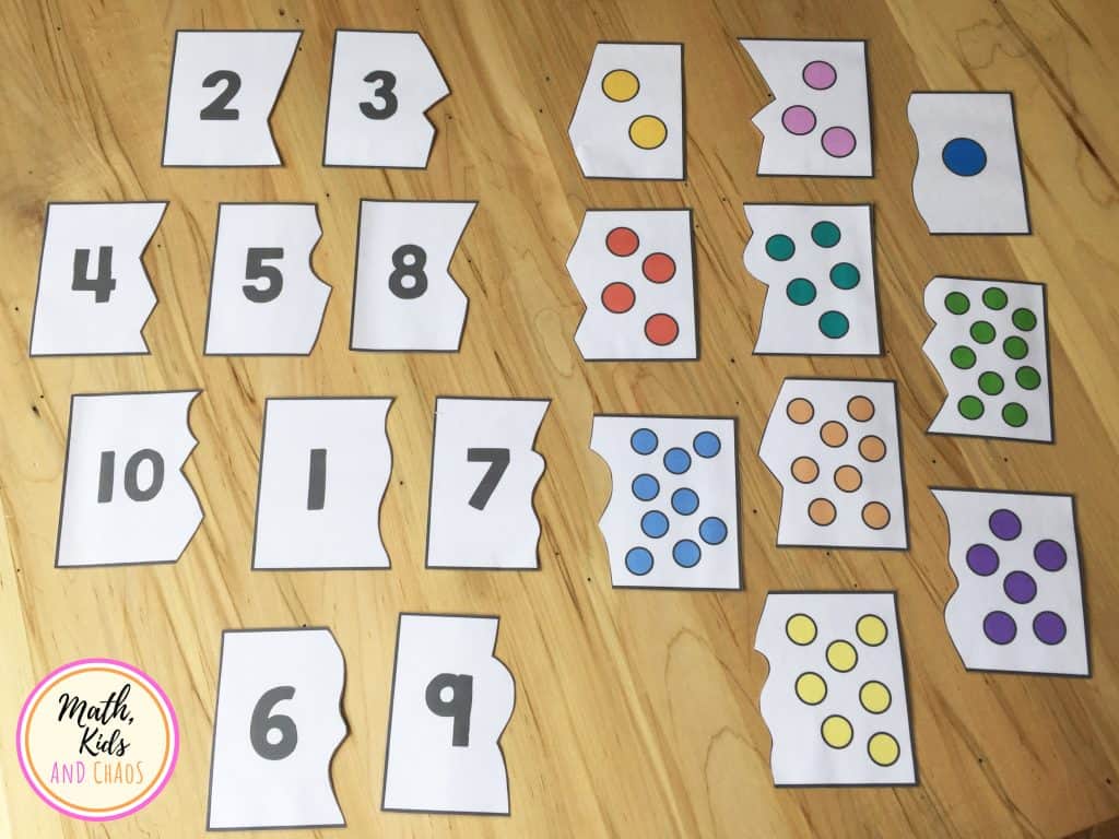 Preschool number puzzles for numbers 1 to 10 (FREEBIE!) - Math, Kids and  Chaos