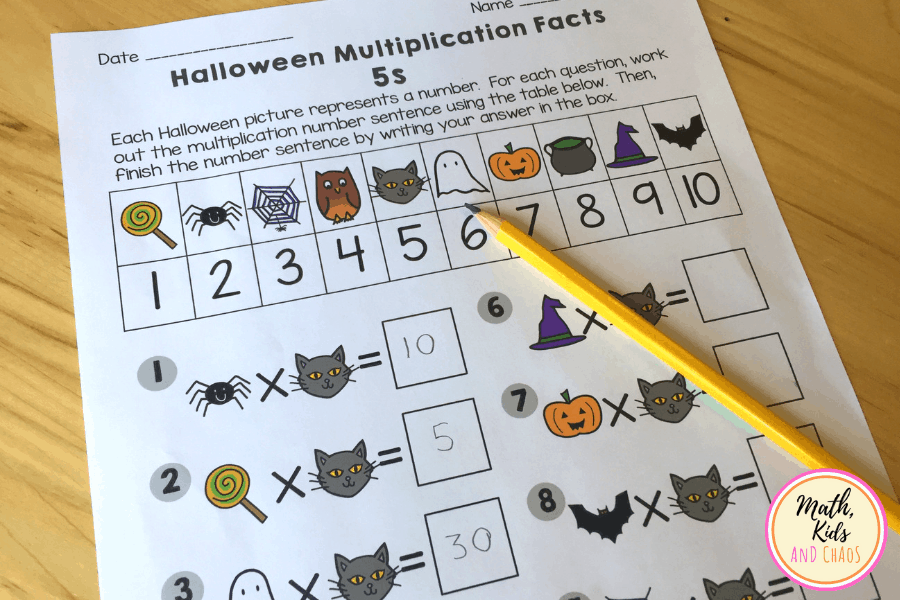 Grade 3 halloween math worksheets