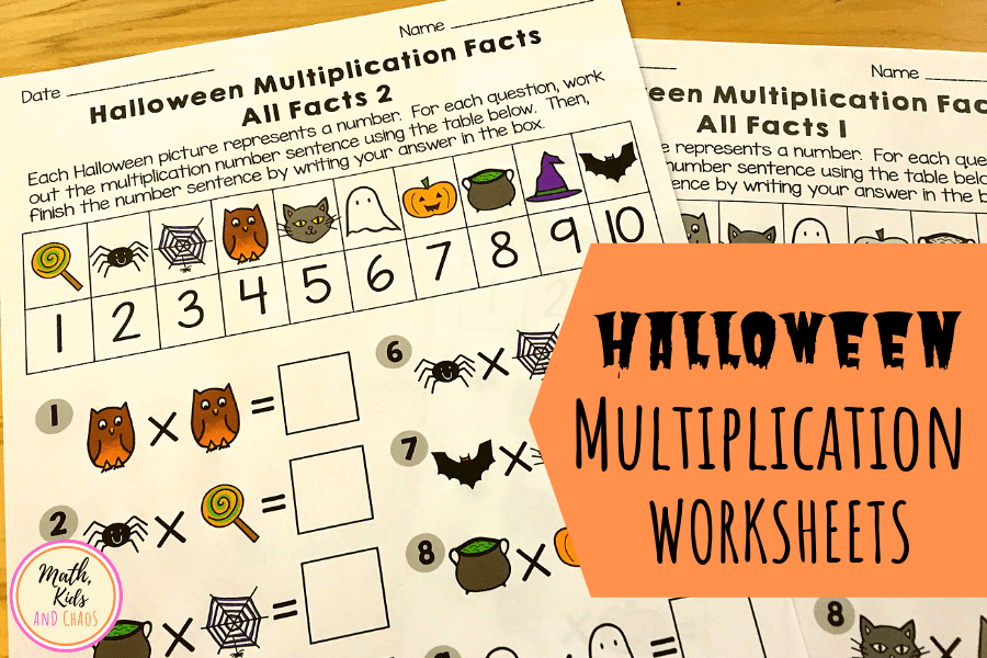 Halloween Multiplication Worksheets Math Kids And Chaos