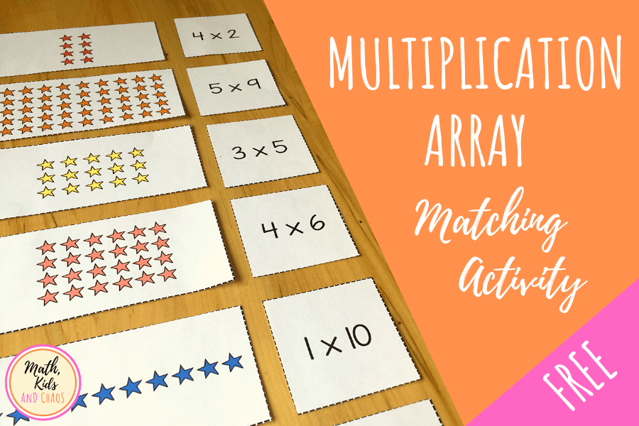 Multiplication array matching activity (FREEBIE!)