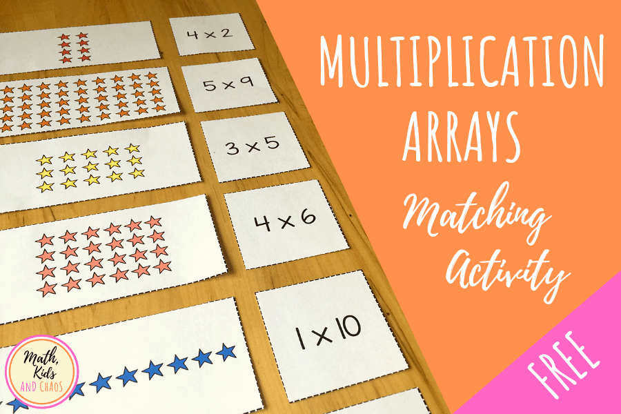 Multiplication arrays matching activity