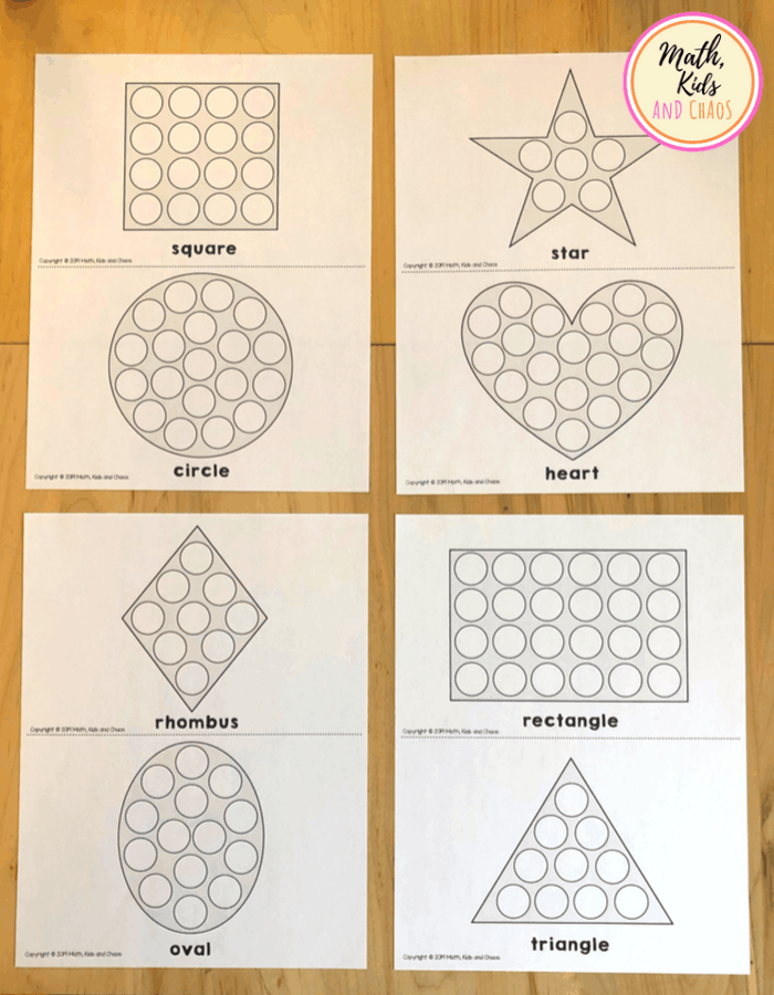 Fun and Educational Printable Shapes for Kids to Color With Dot Markers  Perfect for Homeschooling and Learning Activities Do a Dot Art (Download  Now) 