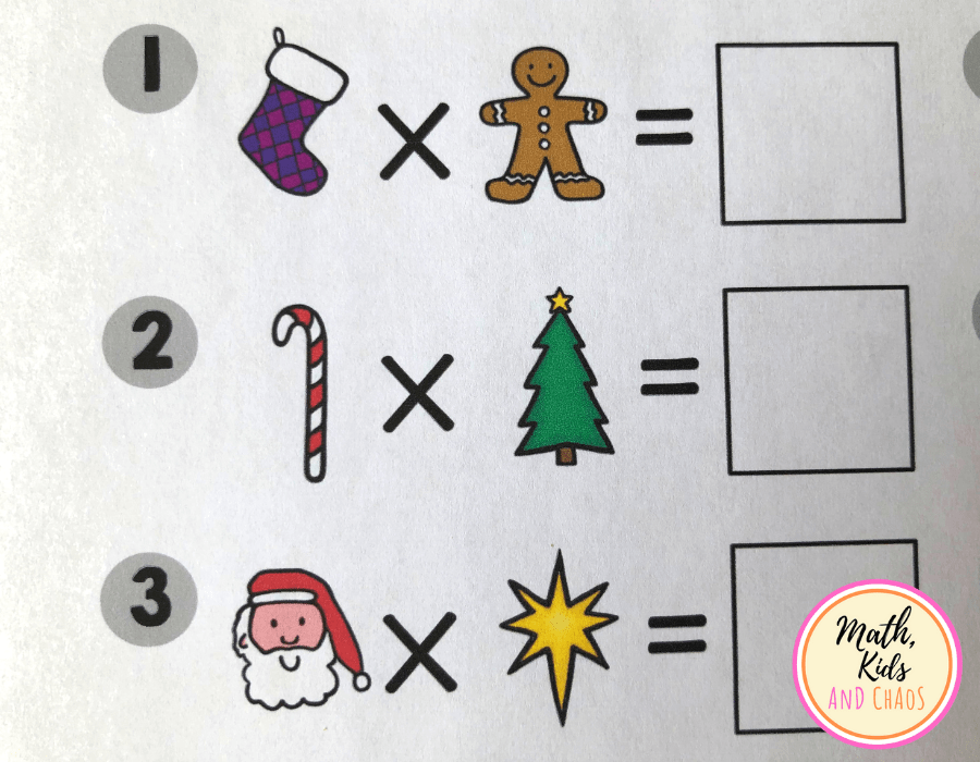 Christmas math worksheets numbers