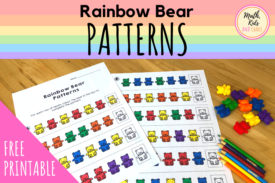 Counting bear patterns (free printable!)