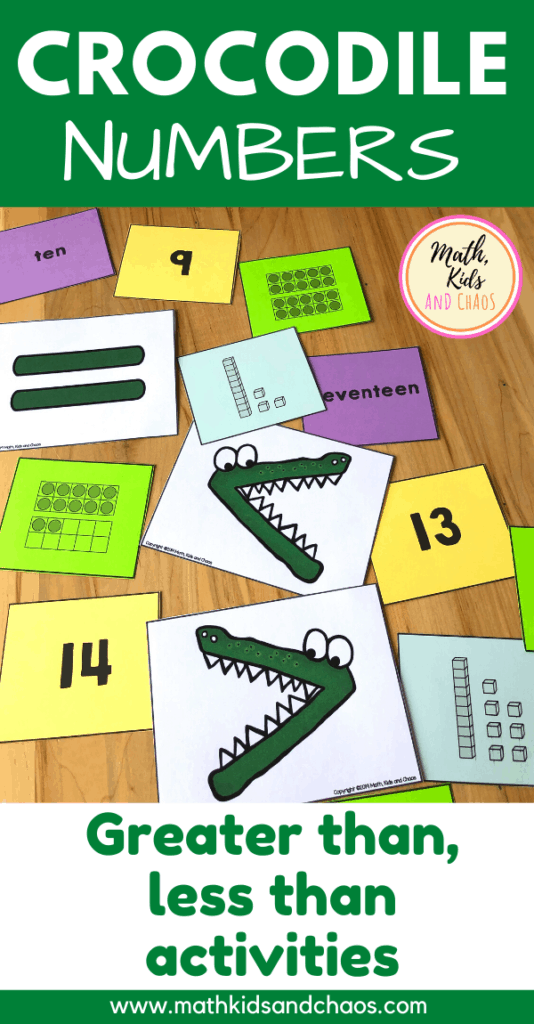 Crocodile  Numbers - Comparing numbers to 20 PIN
