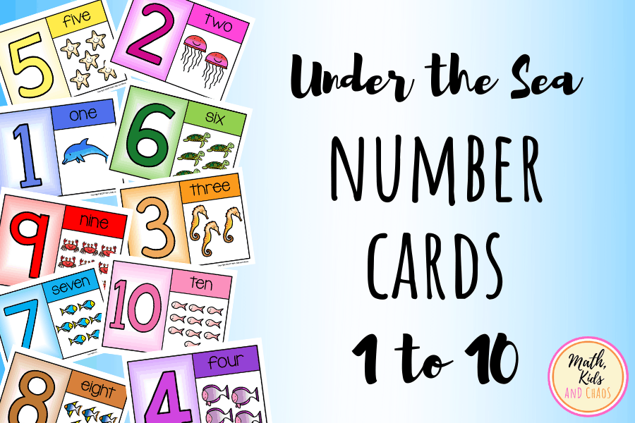 ‘Under the Sea’ Number Cards for 1 to 10