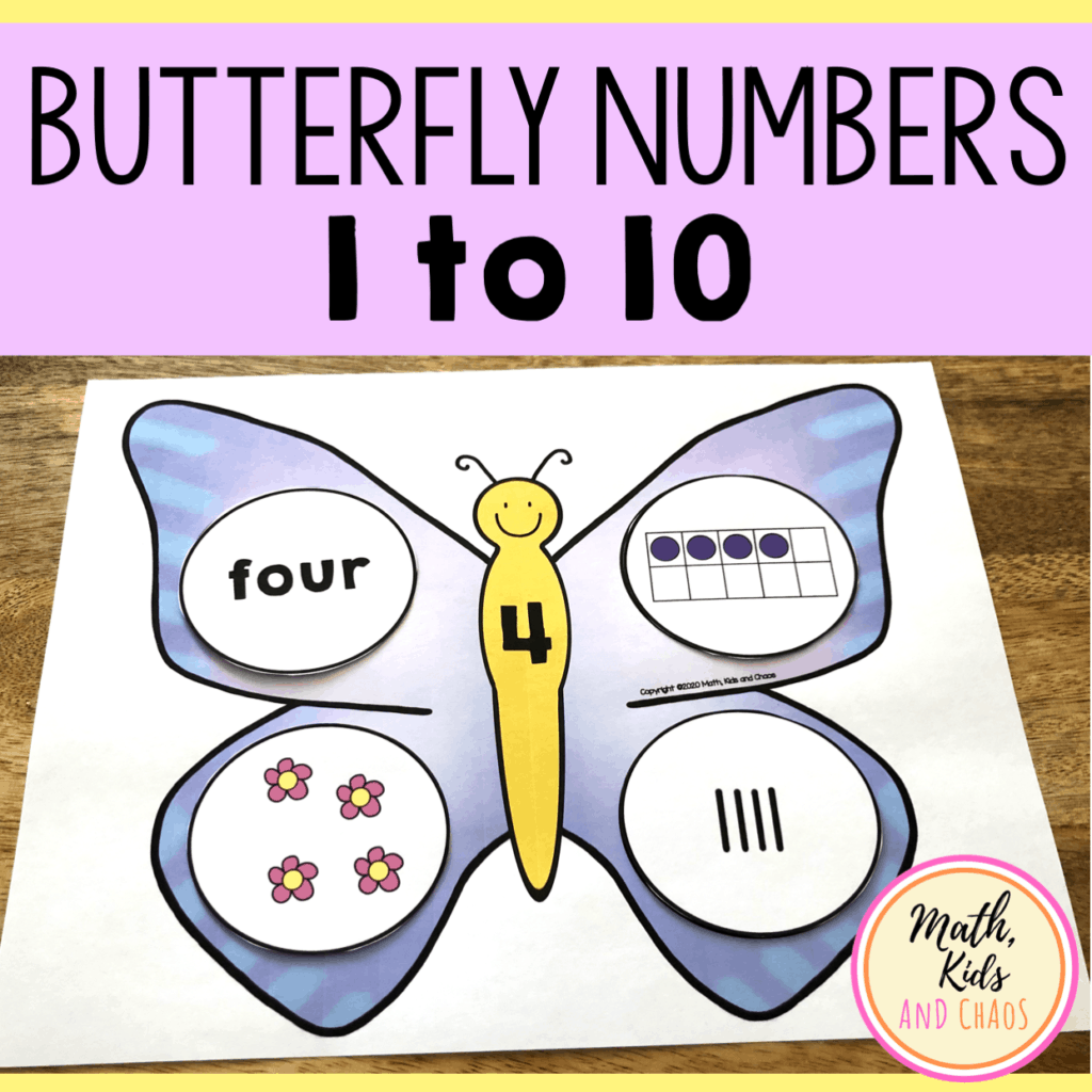 Butterfly numbers math activity