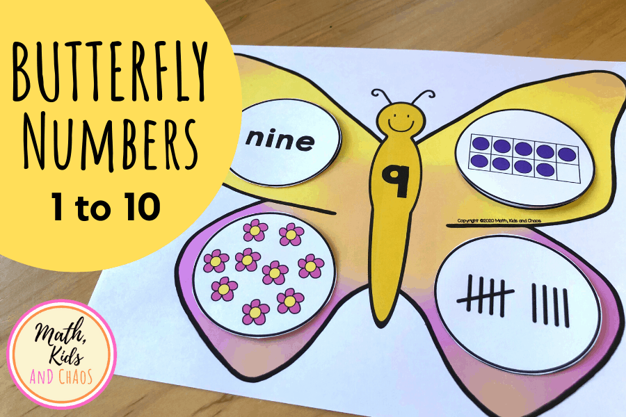 Butterfly numbers 1 to 10