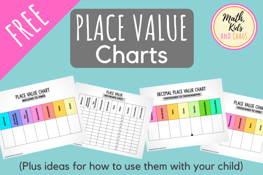 free printable place value chart plus activities to try math kids and chaos