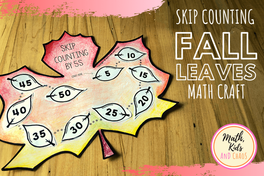 Skip Counting Fall Leaves (math craft)