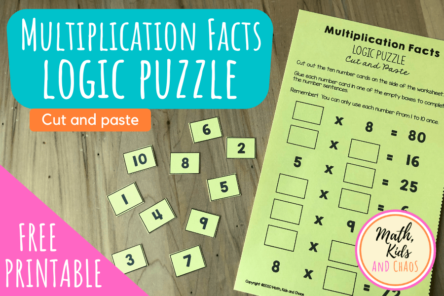 Multiplication Facts Puzzle Worksheets