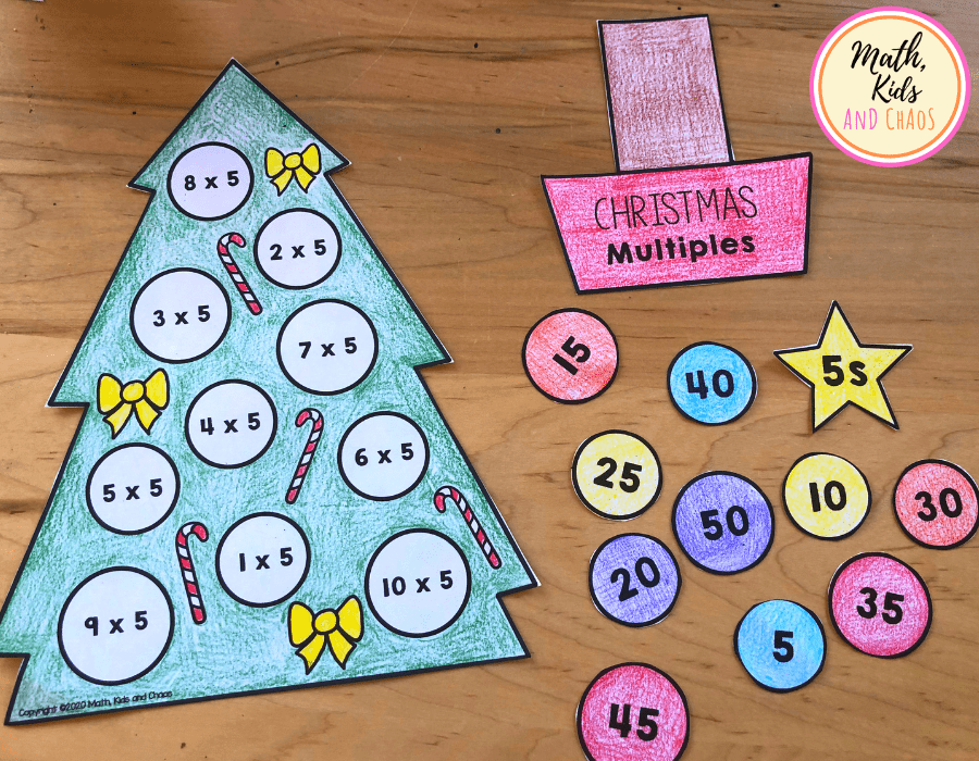 Colored in Christmas tree template. 