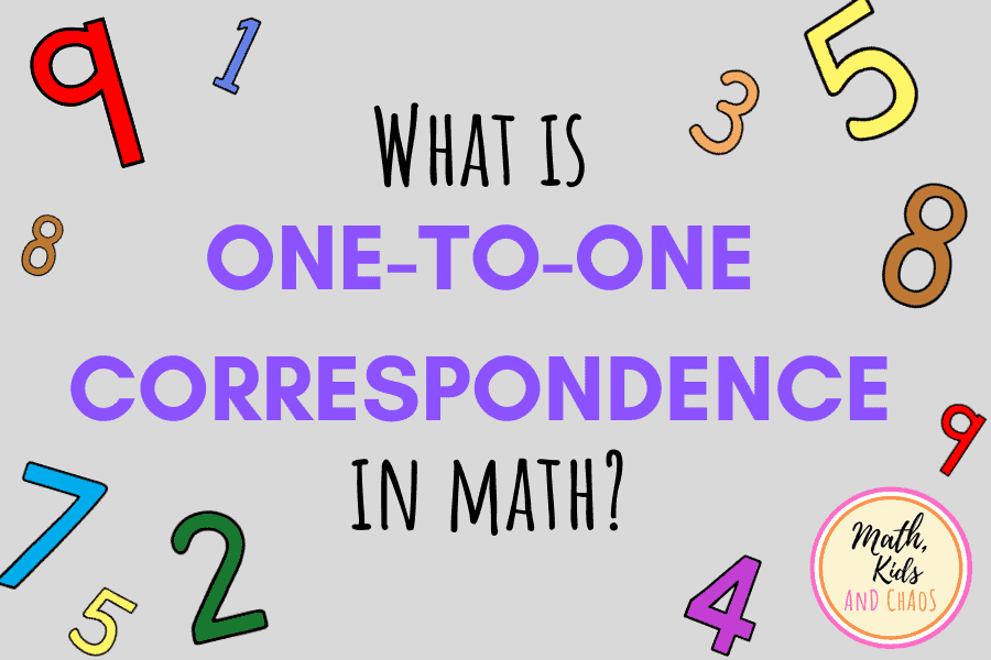 What is one to one correspondence in math?