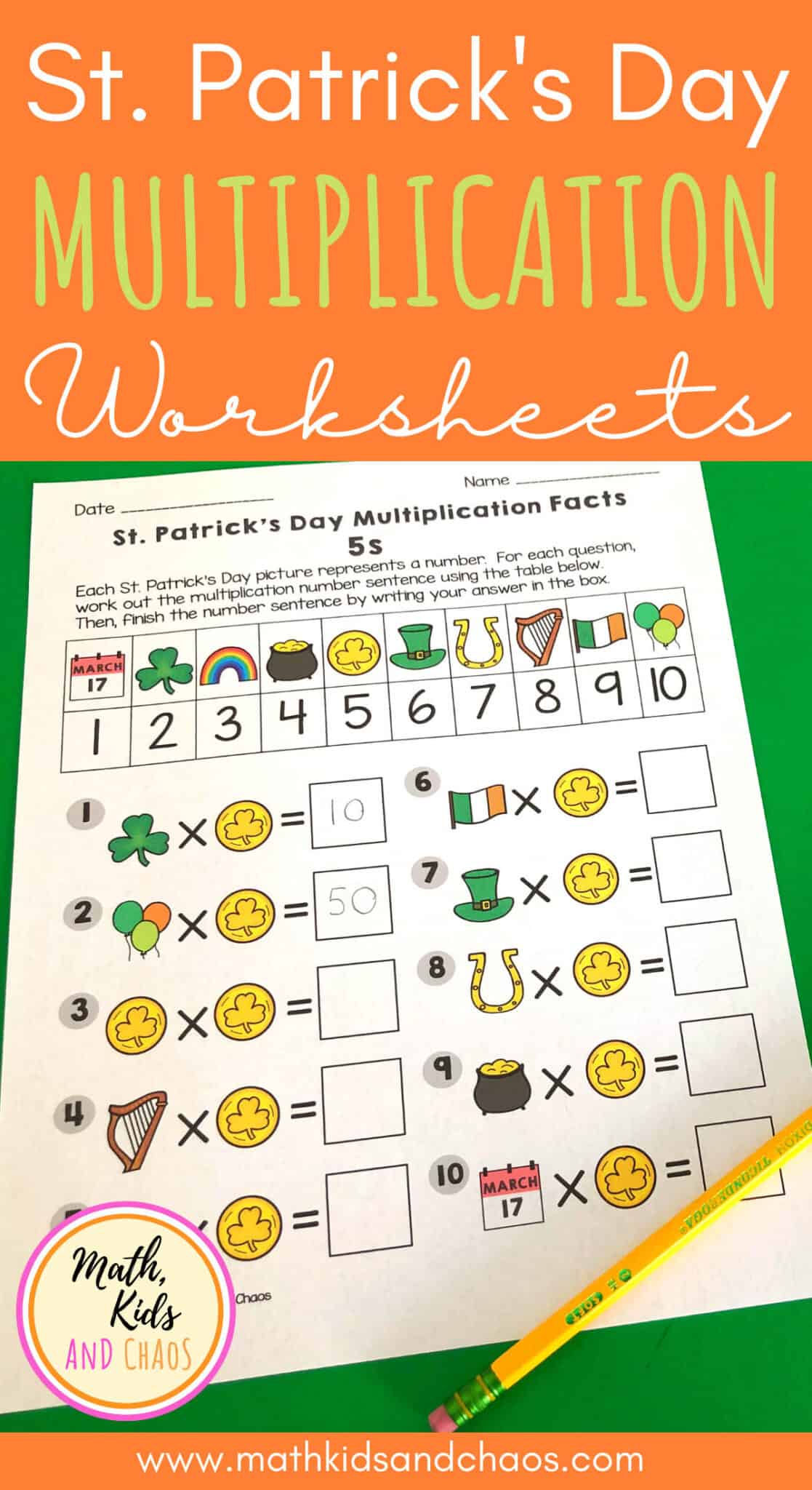 Multiplication And Division St Patricks Day Worksheets Free