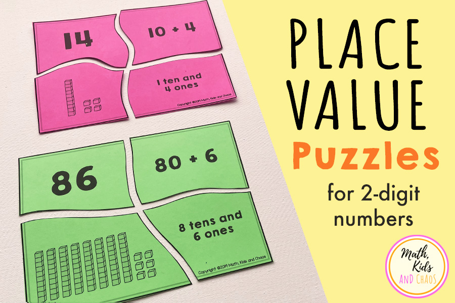 Place value puzzles (for 2-digit numbers)