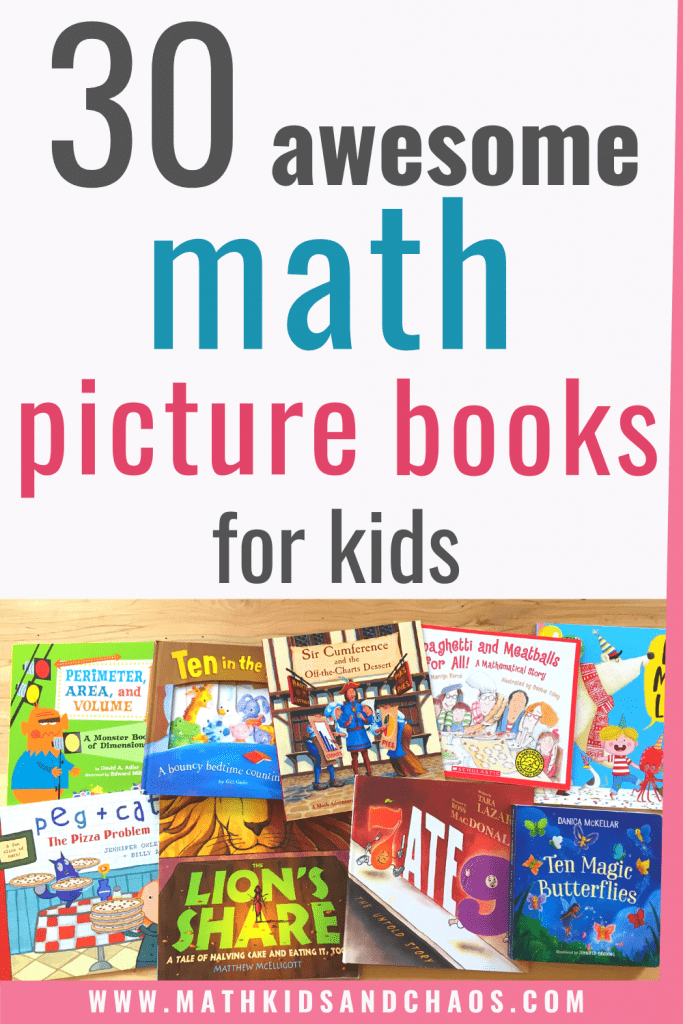 30 awesome math picture books for kids pin