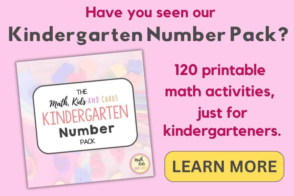 KINDERGARTEN NUMBER PACK