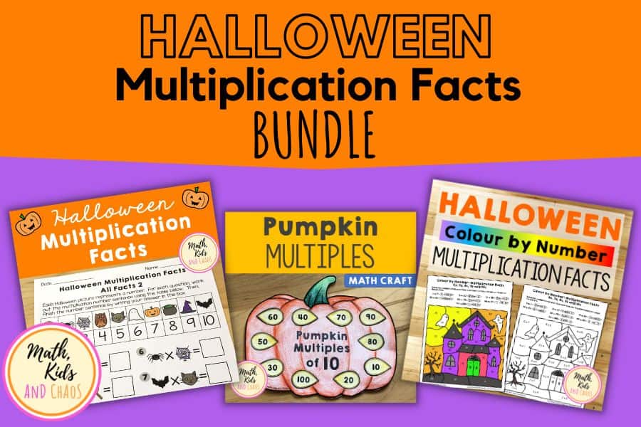 Halloween Multiplication Facts BUNDLE