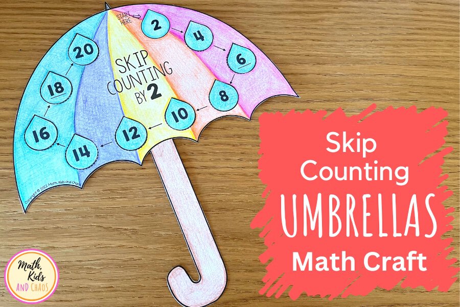 Skip Counting Umbrellas (Math Craft)