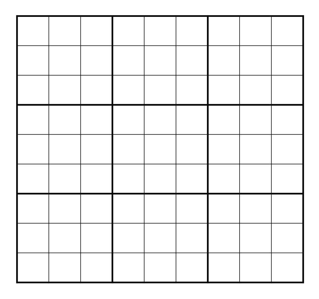 printable blank sudoku grids (free to download) - math, kids and chaos