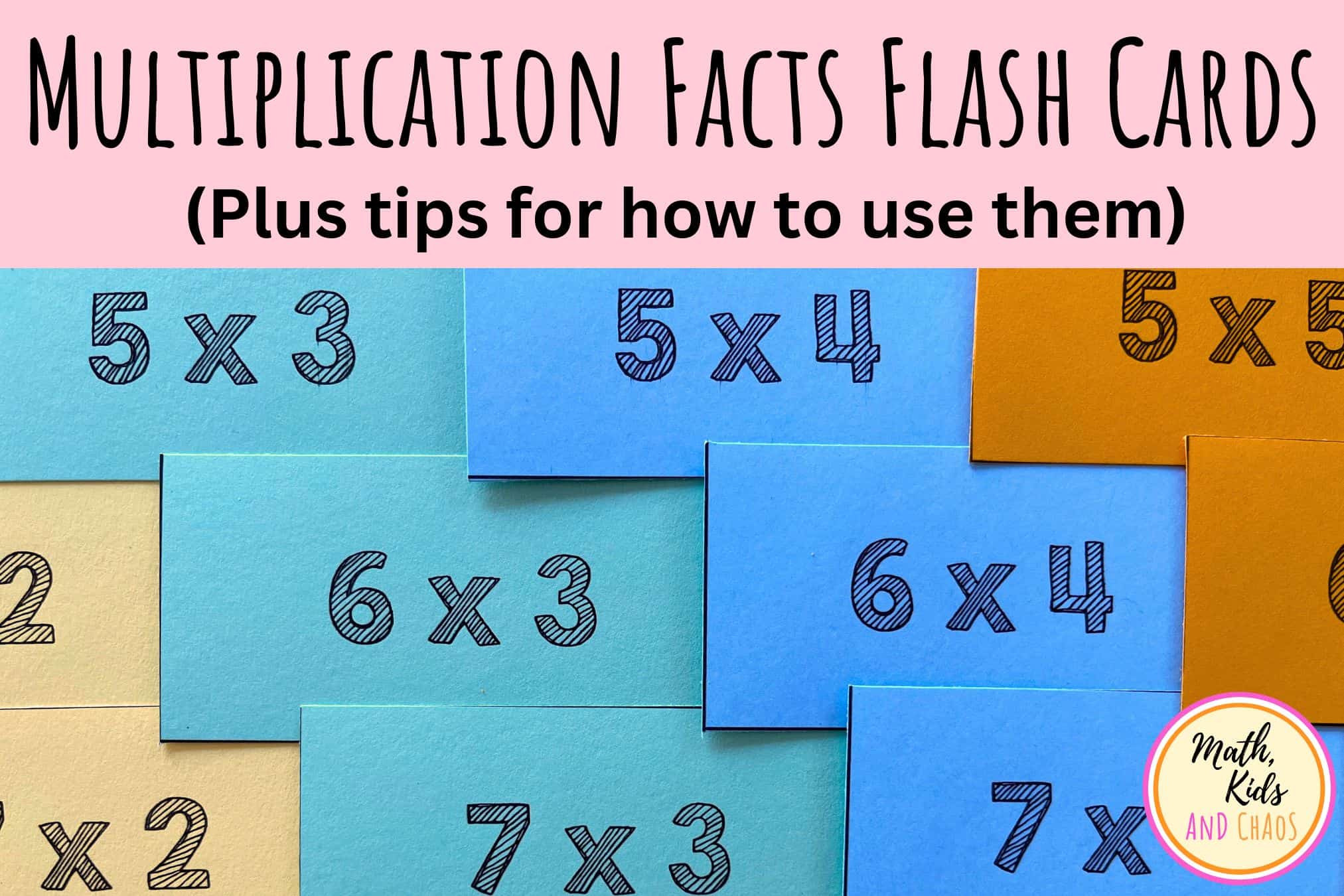 MULTIPLICATION FACTS FLASH CARDS